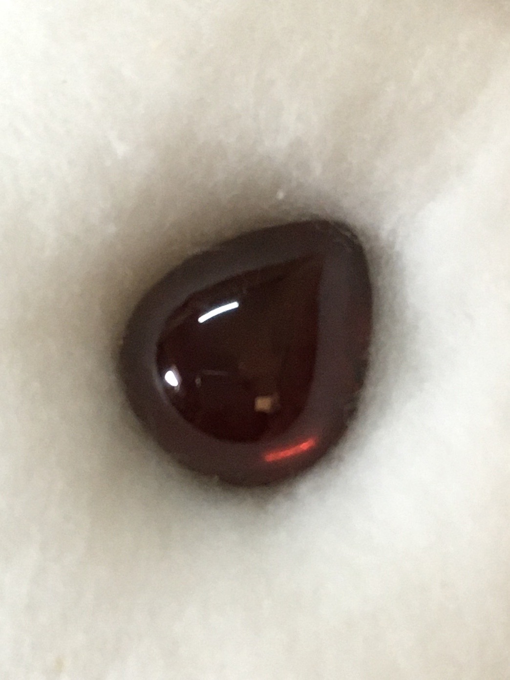 SPESSARTITE สเปซซาไทต์แท้ 6.39 กะรัต ทรงหยดน้ำหลังเบี้ยสีส้มจัด น่ารักมากค่ะ