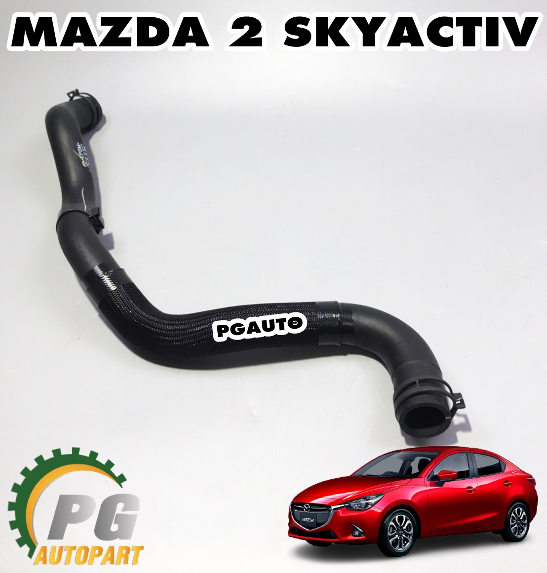 ท่อยางหม้อน้ำล่าง MAZDA 2 SKYACTIV 1.3 L ปี 2014-2018 (1เส้น) แท้ / รูปจริง