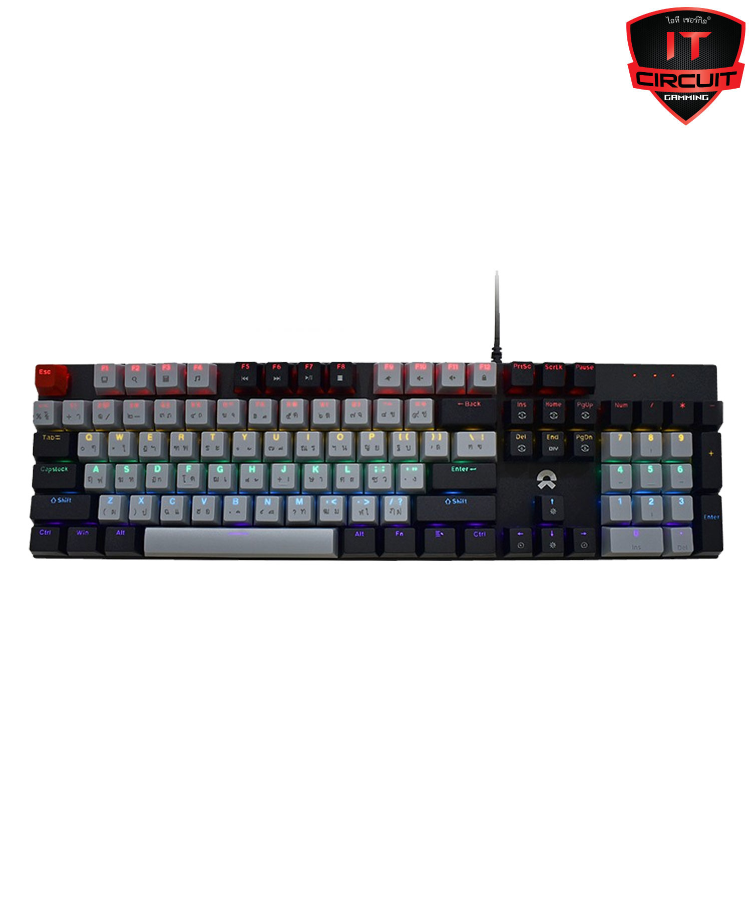 KEYBOARD OKER K458 BLACK/GREY - BLUE SWITCH