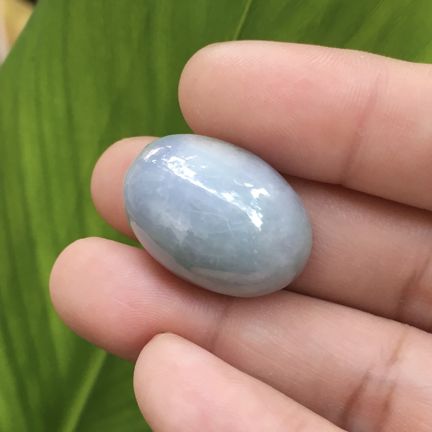 (Big size) หยกแท้ 39 กะรัต ไซส์ใหญ่ ทรงสวย รวมสีคลาสสิค เทาม่วงเขียว ปัดเงาสวย