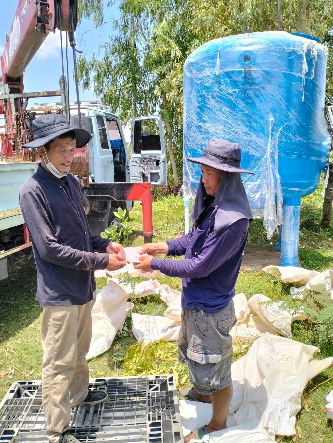 ถังกรองเหล็ก48นิ้ว120cm.x 150cm x 4.5 mm