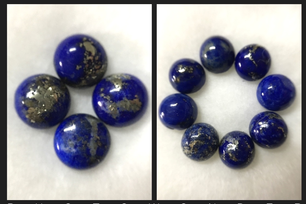 (590 ทุกกล่อง) LAPIS LAZULI ลาพิส ลาซูลี 6 ,7 มม.หินแท้ ลายสวยเฉพาะตัว ติดแร่ไพไรต์จุกๆ สีน้ำเงินจัด ปัดเงาสวยๆเลยจ้า