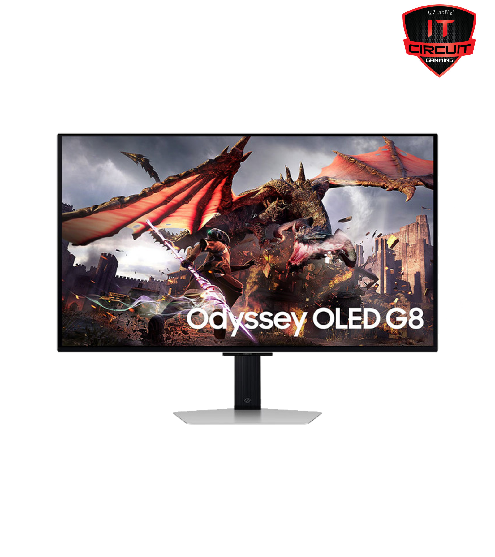 MONITOR (จอมอนิเตอร์) 31.5'' SAMSUNG ODYSSEY G8 LS32DG802SEXXT (OLED, HDMI, DP , USB) 4K 240Hz
