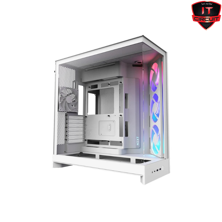 CASE (เคส) NZXT H9 FLOW RGB PLUS (2025) (WHITE) (E-ATX) (CM-H92FW-P1) SN201025B300Y