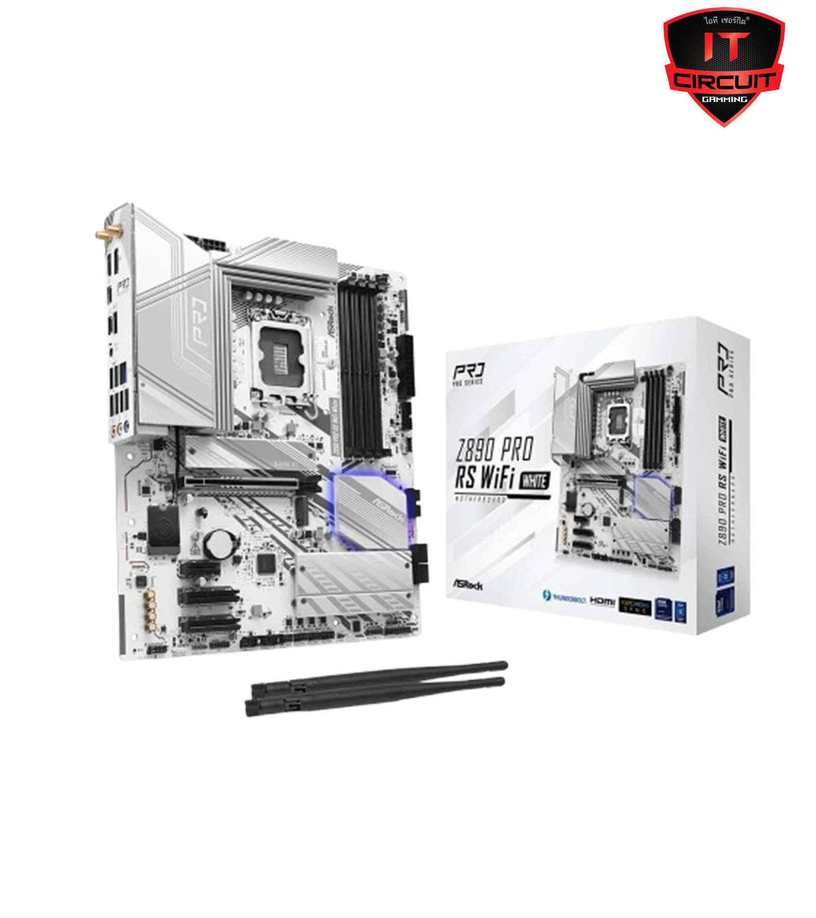 MAINBOARD (เมนบอร์ด) ASROCK Z890 PRO RS WIFI WHITE (INTEL SOCKET 1851 DDR5 ATX)