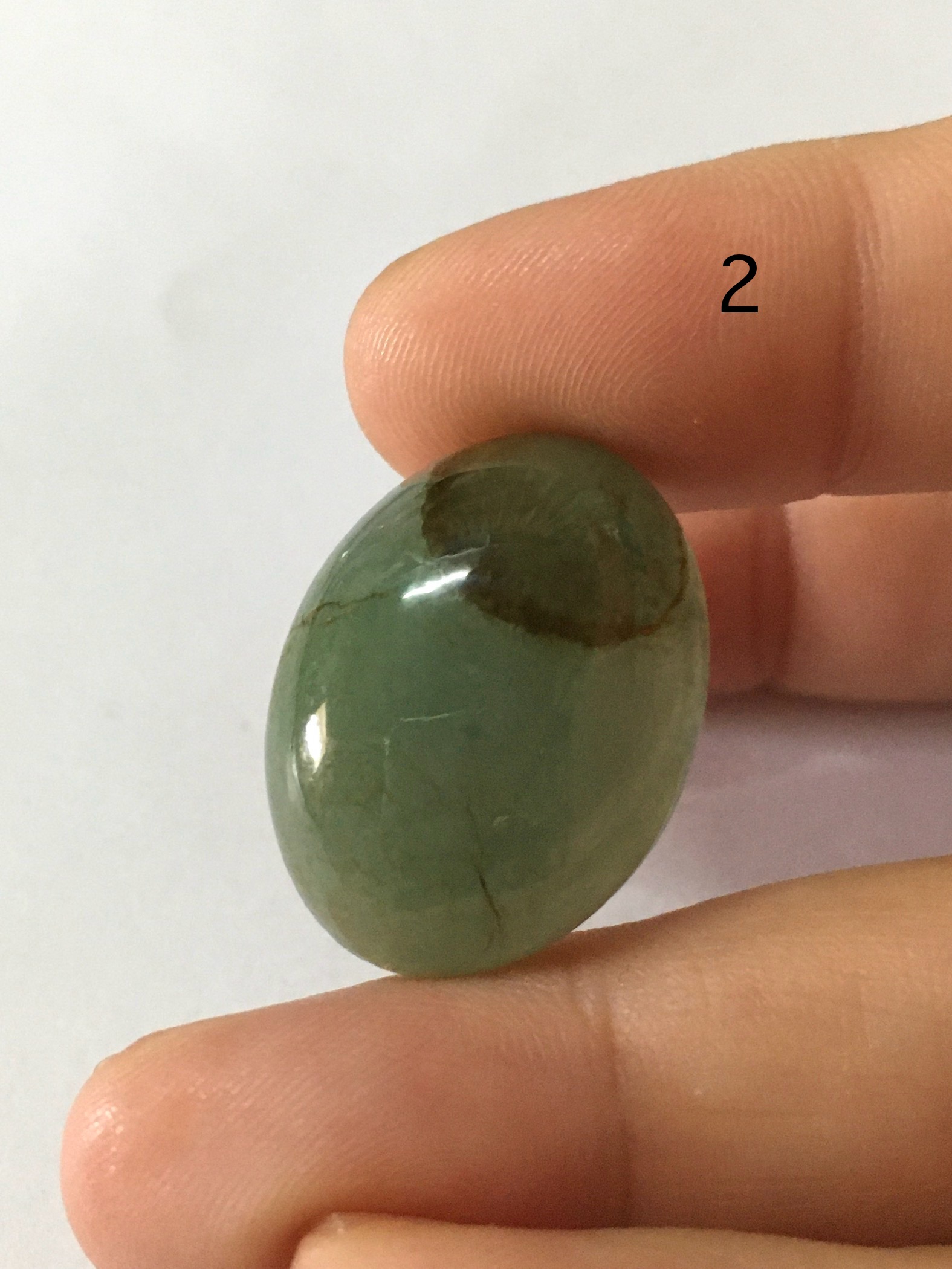 (Big size) JADE หยกแท้ 30 กะรัต และ 36 กะรัต ไซส์ใหญ่เนื้อเนียนสวย มีตำหนิตามภาพค่ะ