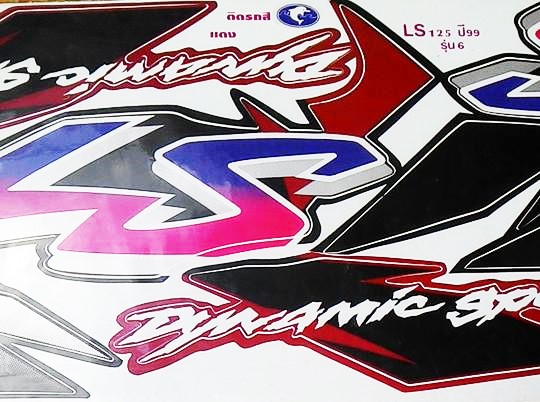 สติกเกอร์ฮอนด้า LS125 ปี 99 รุ่น 6 รถแดง
