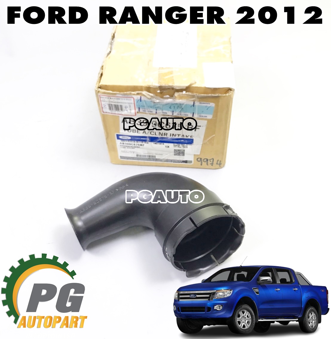 ท่อปลายหม้อกรองอากาศ(แบบโค้ง) FORD RANGER (FRA18) 2.2 L T6 ปี 2012-2014 (1ชิ้น) แท้ศูนย์ / รูปจริง