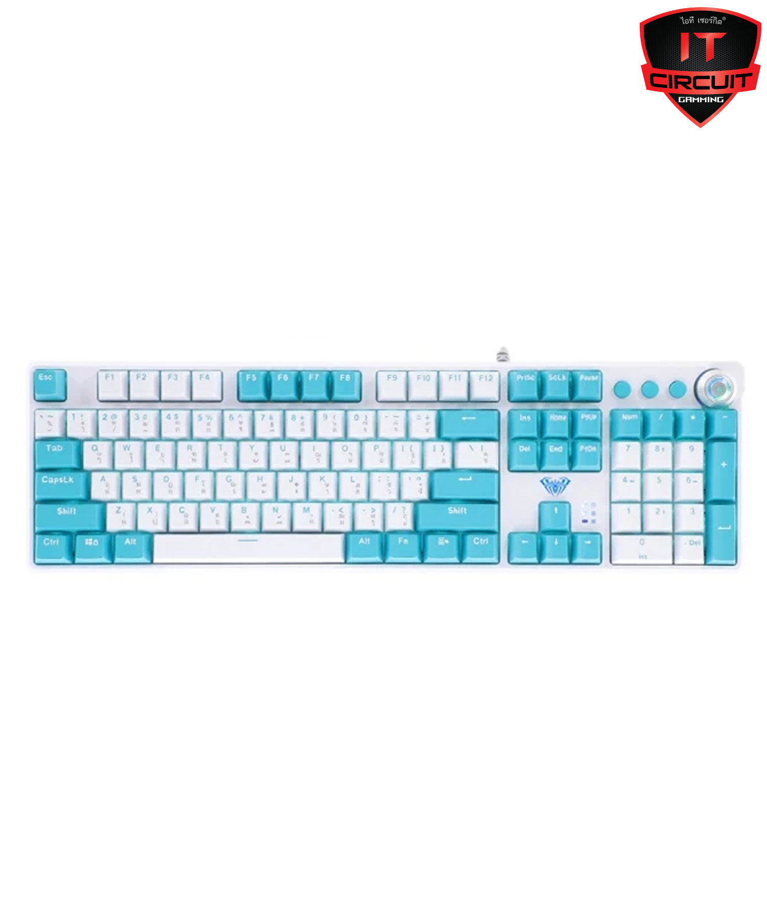 KEYBOARD AULA F2088 PRO GREEN/WHITE BLUE-SWITCH