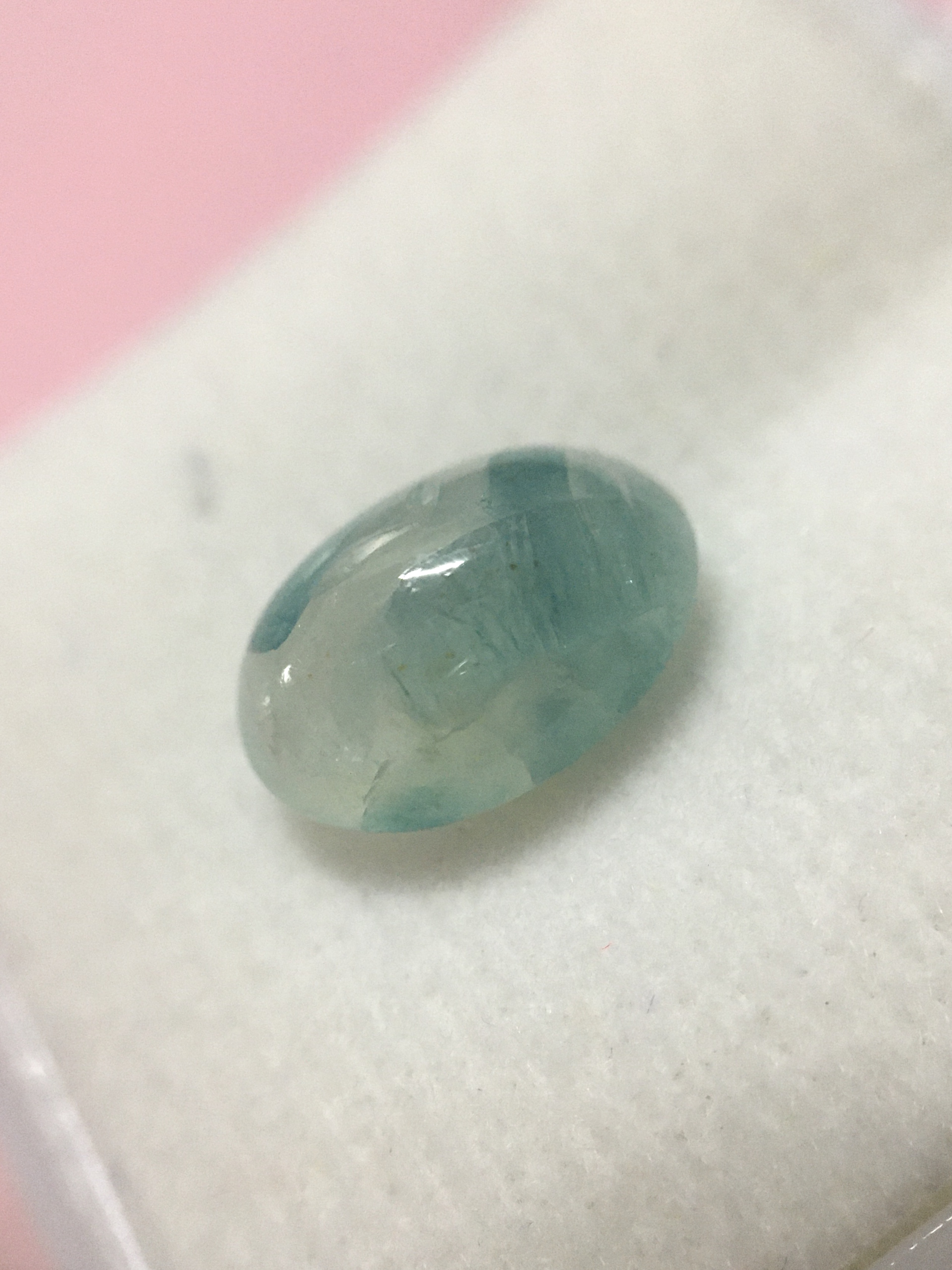 GRANDIDIERITE พลอยแท้ 2.68 กะรัต ทรงไข่ พลอยหายาก สีเขียวอมน้ำเงิน สวยแปลก น่าสะสม