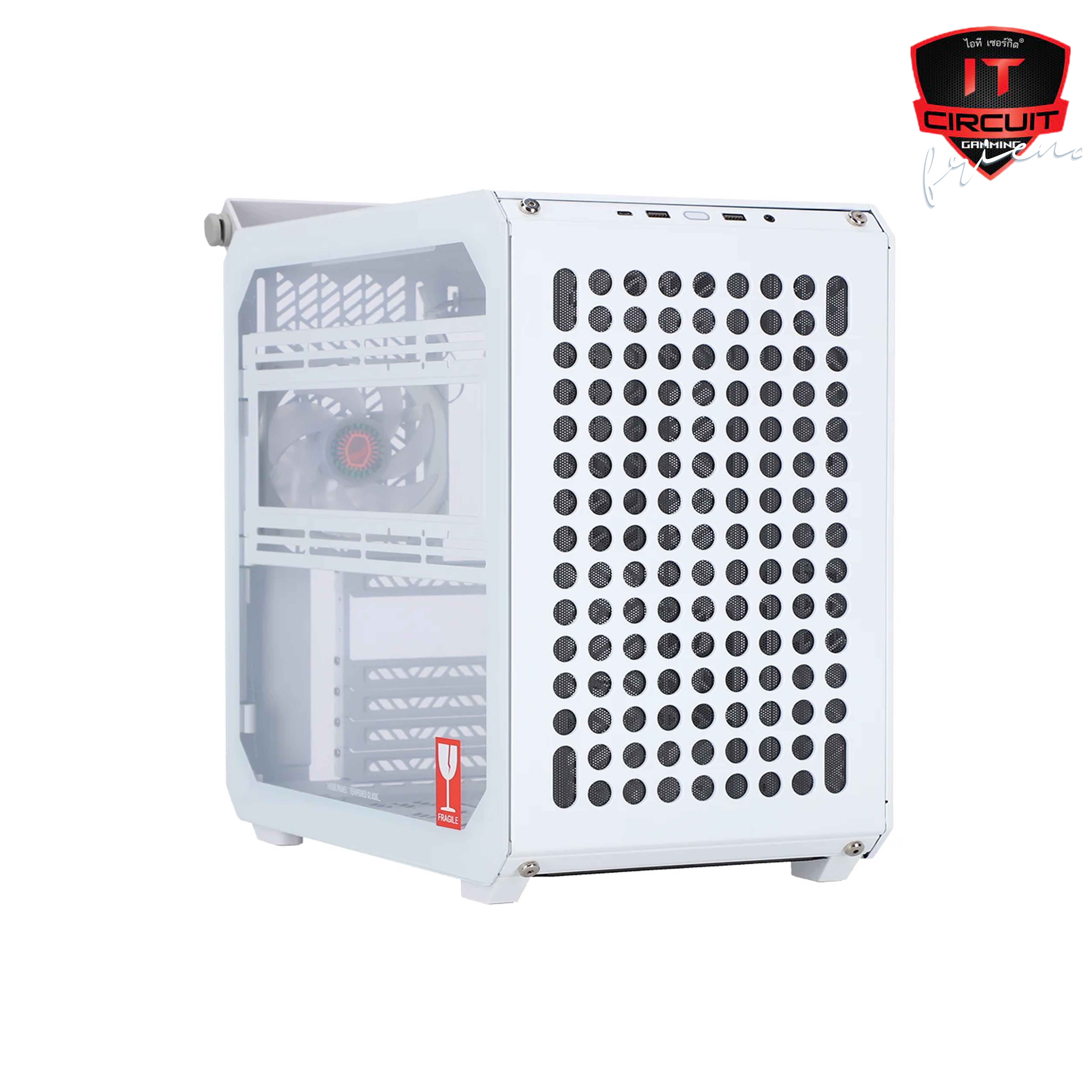 ATX CASE (เคส) COOLER MASTER CASE MATX QUBE 500 WHITE