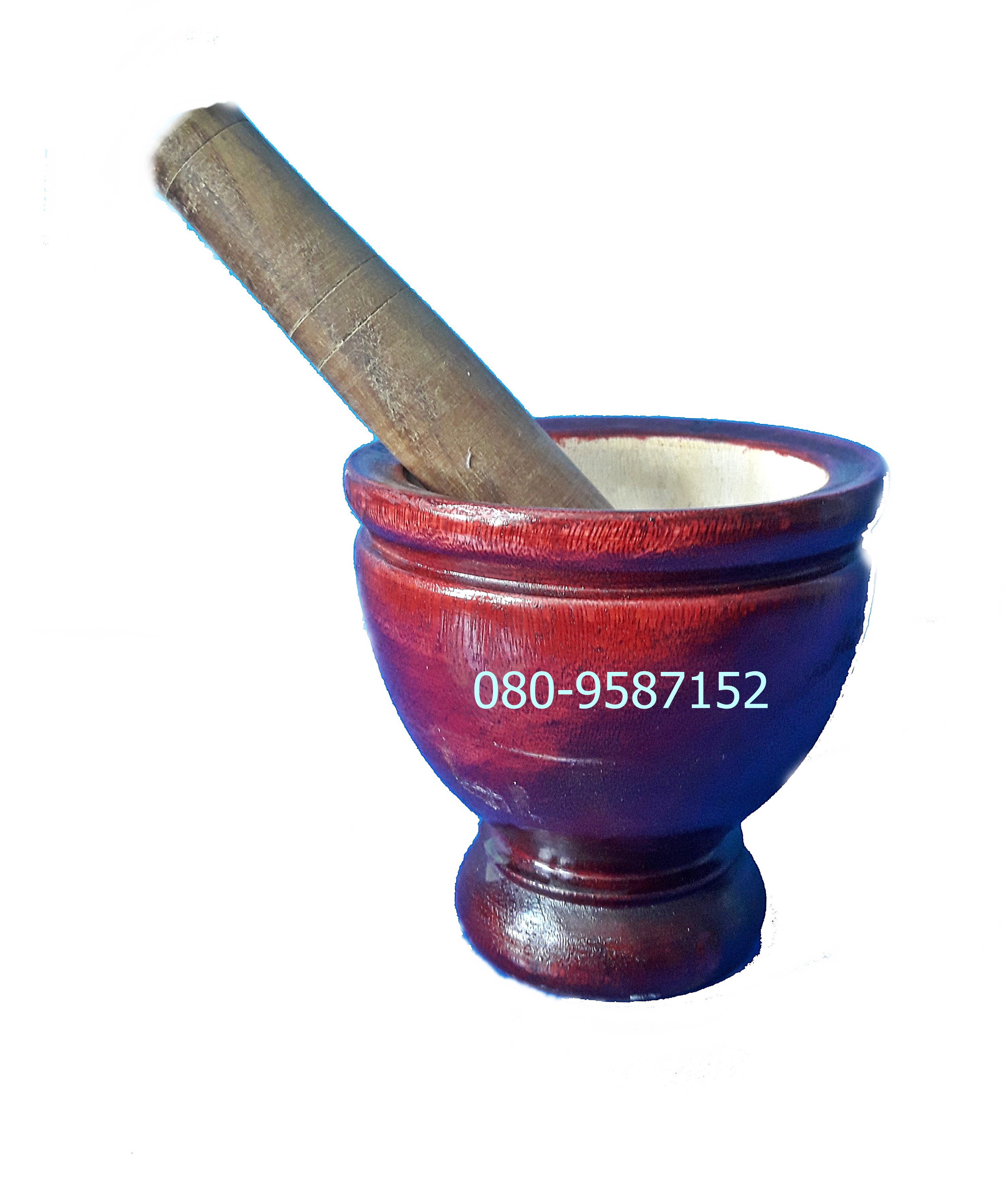 ครกไม้ พร้อมสาก ขนาด 10 นิ้ว