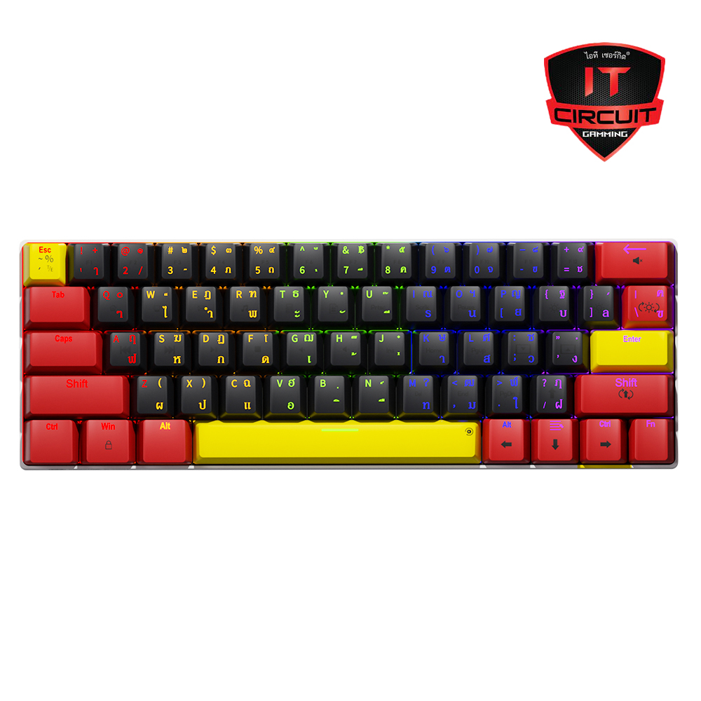 คีย์บอร์ดเกมมิ่ง Neolution E-Sport PATHEON Dark Grey/Red (Eng/TH)