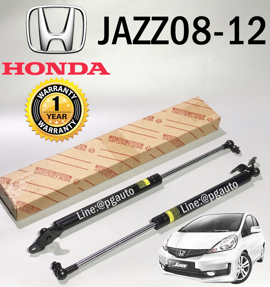 โช๊คอัพฝากระโปรงท้าย ฮอนด้าแจ๊ส HONDA JAZZ GE ปี 2008-2012 ( 1คู่ = 2 ตัว ) / GAS SRING