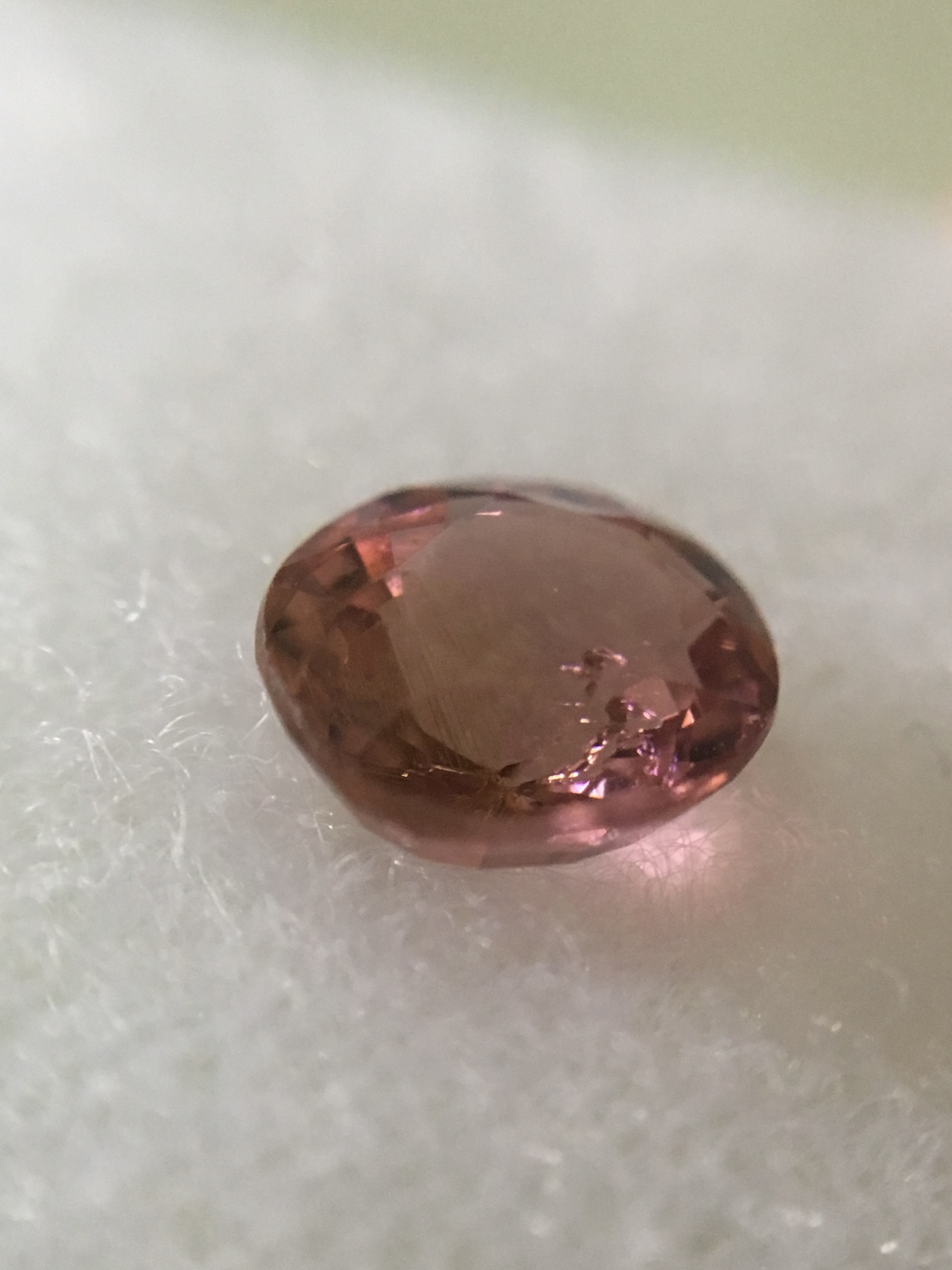 PINK TOURMALINE ทัวร์มาลีนแท้สีชมพู 0.95 กะรัต พลอยดิบ สีชมพูอมส้ม หวานน่ารักม๊าก