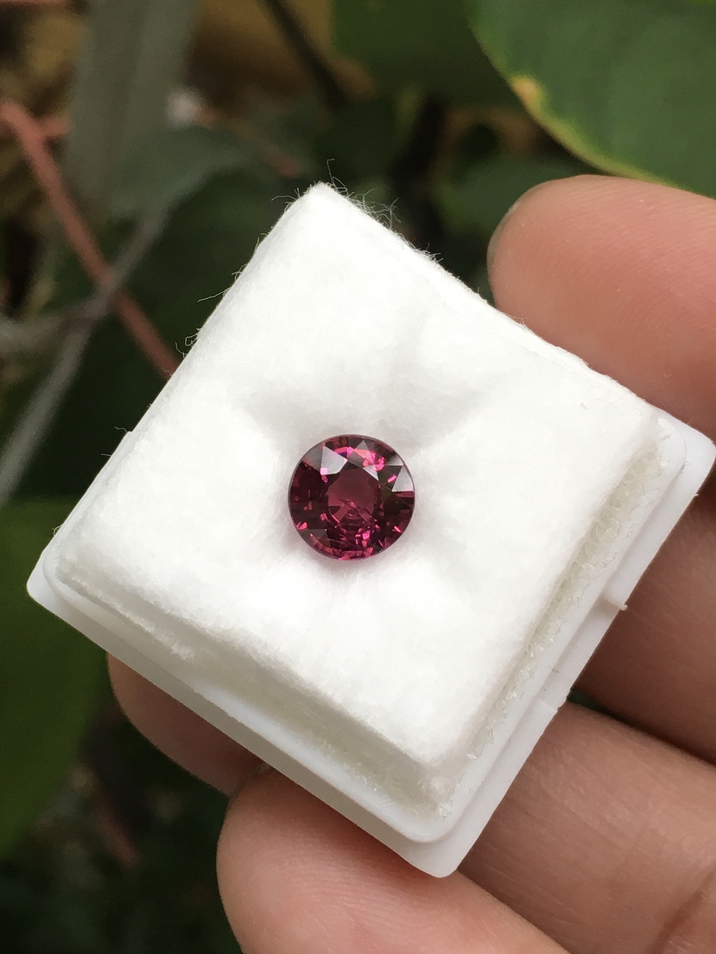 RHODOLITE โรโดไลท์ แท้ 1.61 กะรัต พลอยดิบสีม่วงจัด สวยลึก มีเสน่ห์มากๆค่ะ