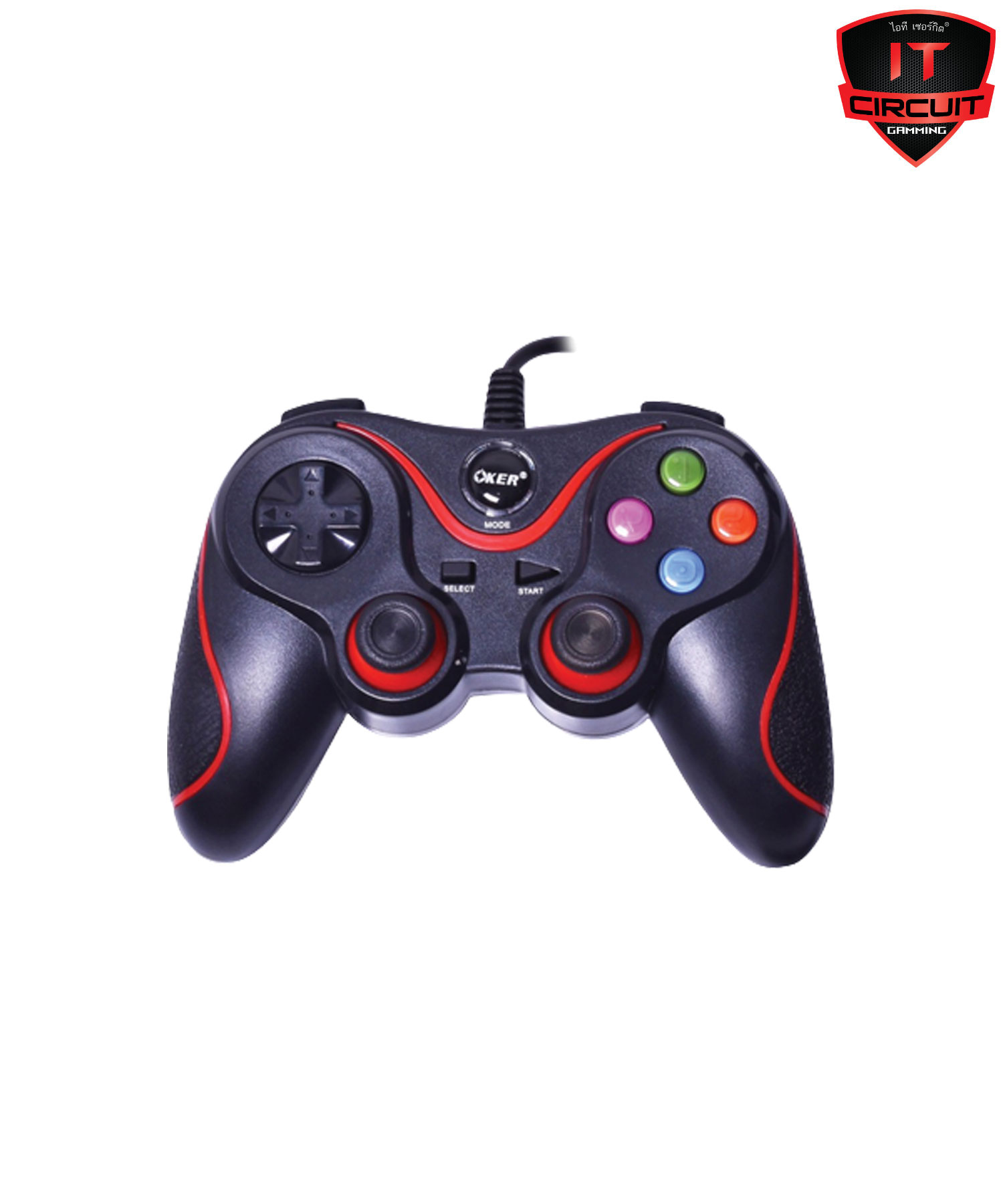 OKER U-918 Joy Games Stick Analog USB ฺBlack-Red