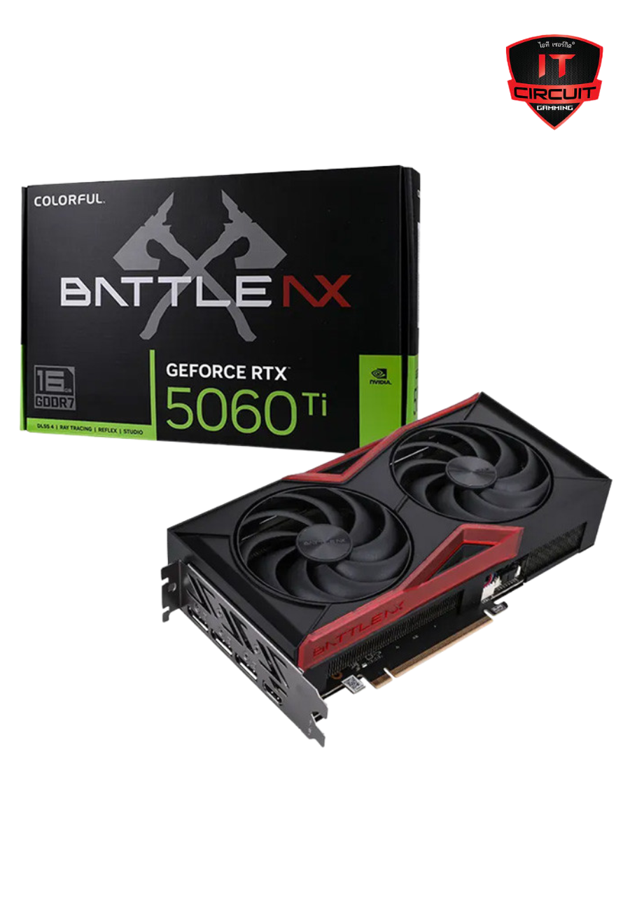 VGA (การ์ดจอ) COLORFUL GEFORCE RTX 5060 TI BATTLE AX DUO - 16GB GDDR7 SN101025A380Z