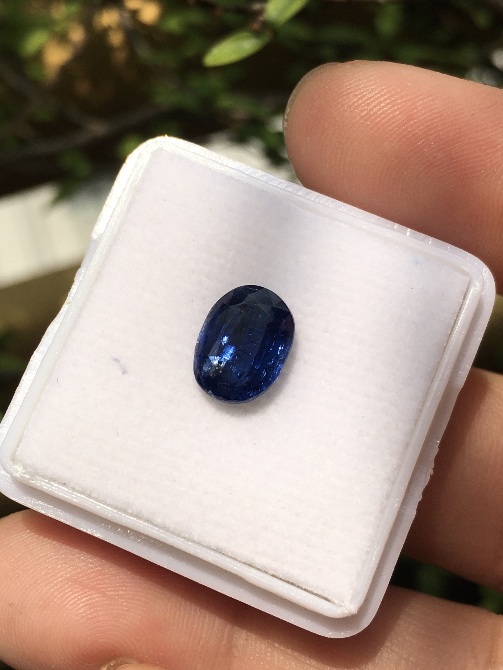 KYANITE ไคยาไนต์ แท้ 1.9 กะรัต พลอยดิบธรรมชาติ สีสดจัด ไฟดี ติดรุ้งเต็มเม็ด สวยมีเสน่ห์ น่าสะสม