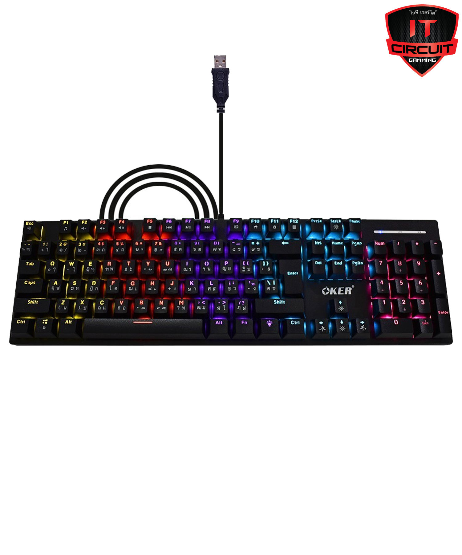 KEYBOARD USB OKER K415 BLACK - BLUE SWITCH