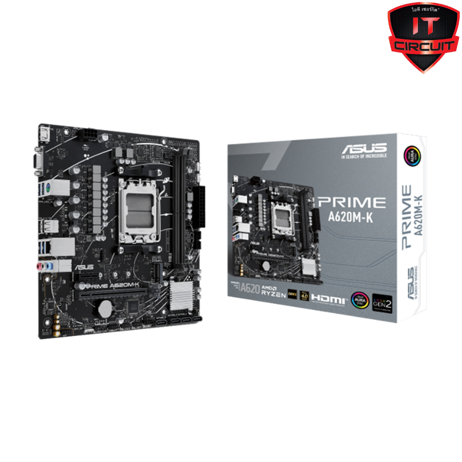 MAINBOARD (เมนบอร์ด) ASUS PRIME A620M-K (DDR5) (SOCKET AM5) (MICRO-ATX) SN27925T110H