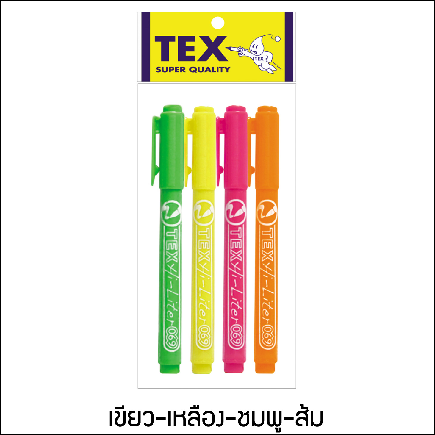 TEX 069 แพ็ค 4 ด้าม (มีให้เลือก 7 สี)