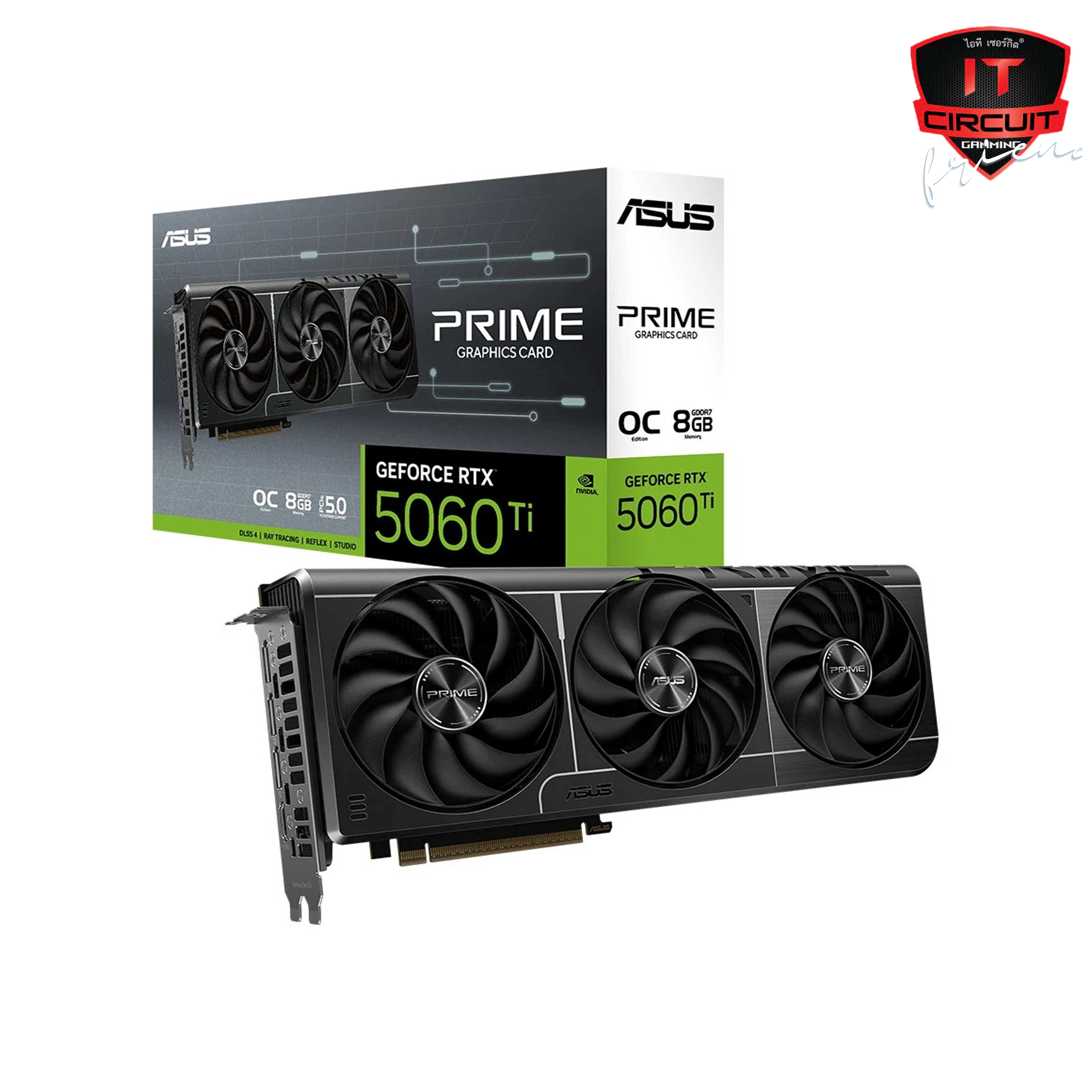 VGA (การ์ดจอ) ASUS PRIME GEFORCE RTX 5060 TI 8GB GDDR7 OC EDITION