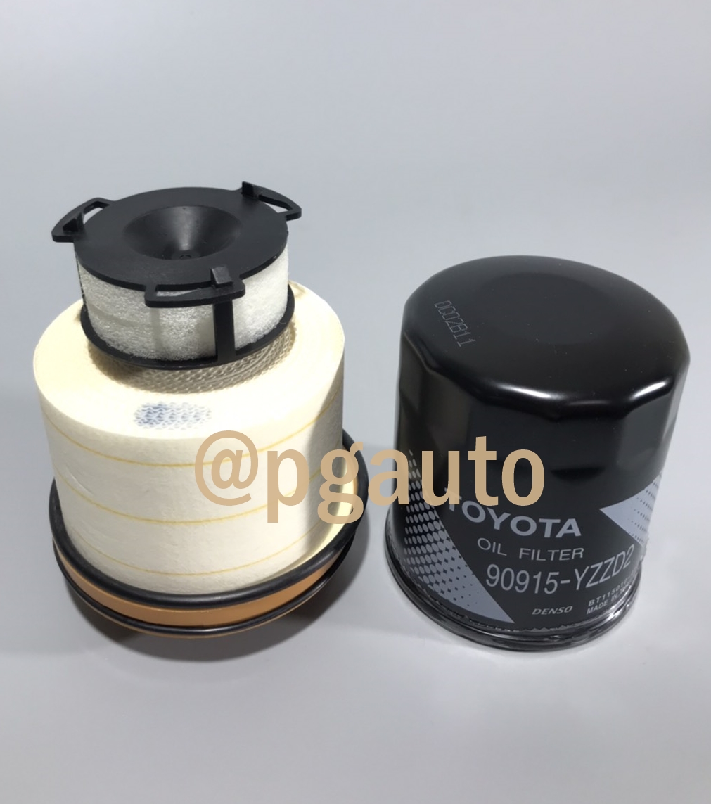 เซตสุดคุ้ม!!! กรองน้ำมันเครื่อง+โซล่า โตโยต้า รีโว้ , TOYOTA REVO (1ชุด = 2 ชิ้น) / OIL FILTER *ของแท้ศูนย์