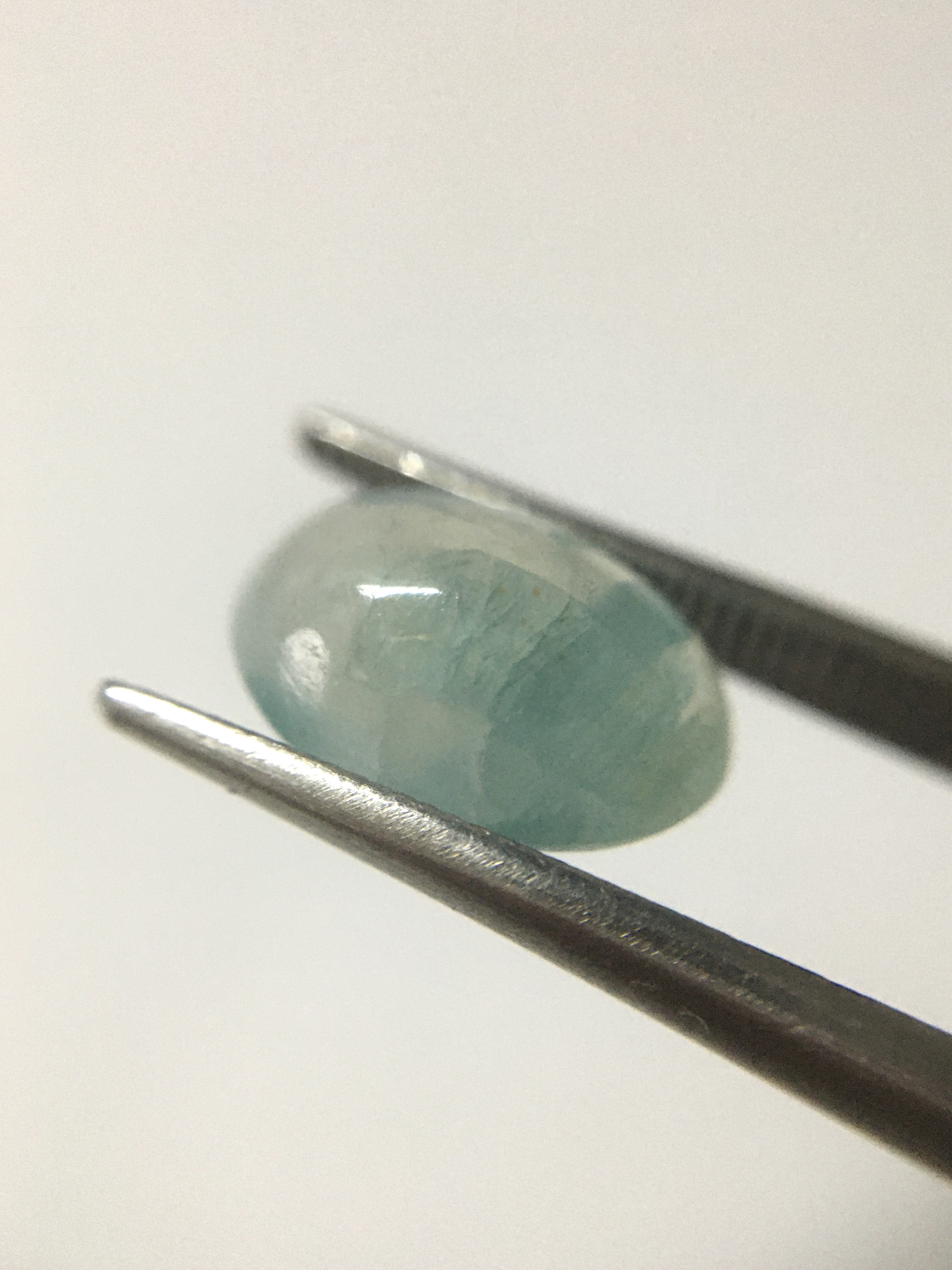 GRANDIDIERITE พลอยแท้ 2.68 กะรัต ทรงไข่ พลอยหายาก สีเขียวอมน้ำเงิน สวยแปลก น่าสะสม