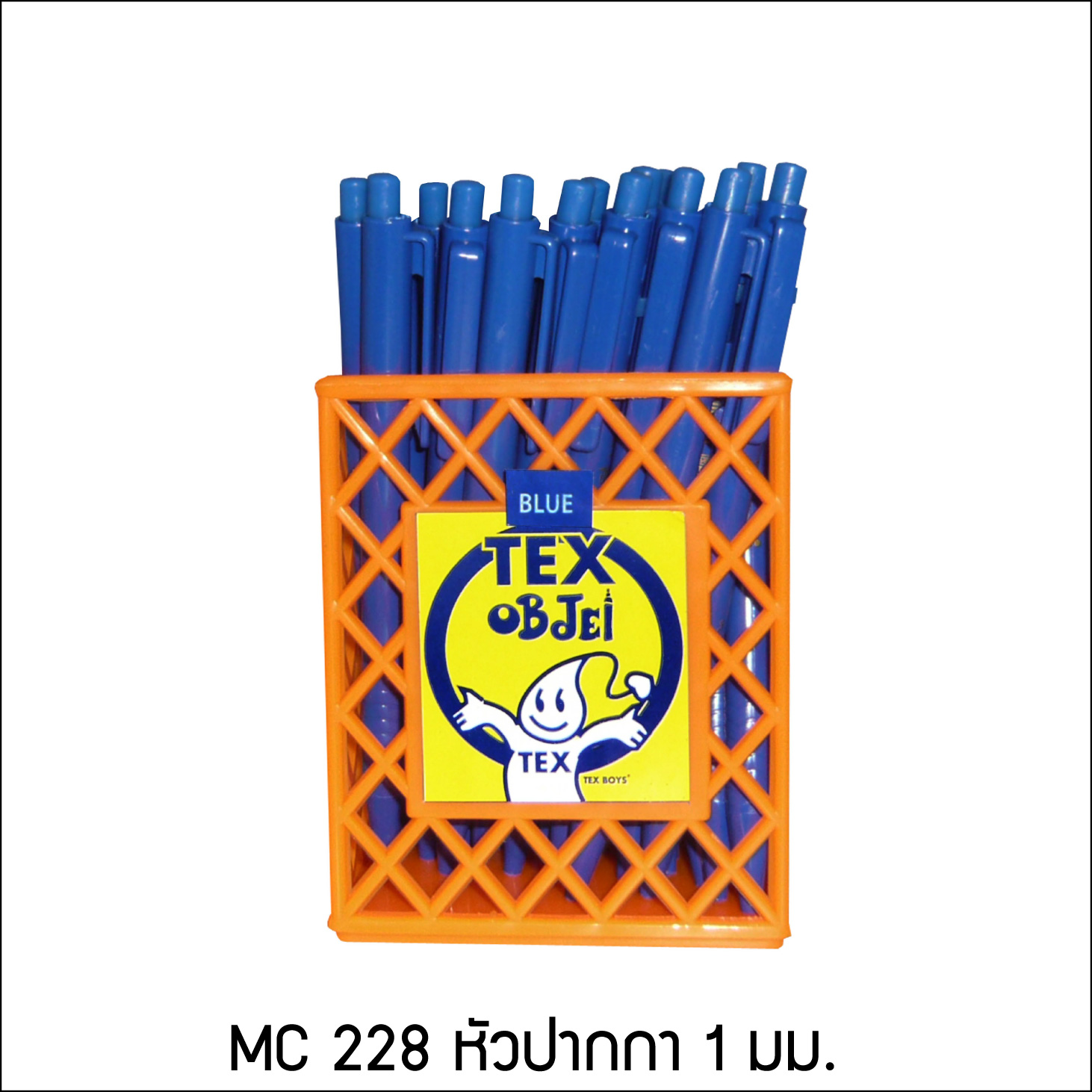 TEX MC 228 STD หัว 1 มม. 50 ด้าม หมึกน้ำเงิน