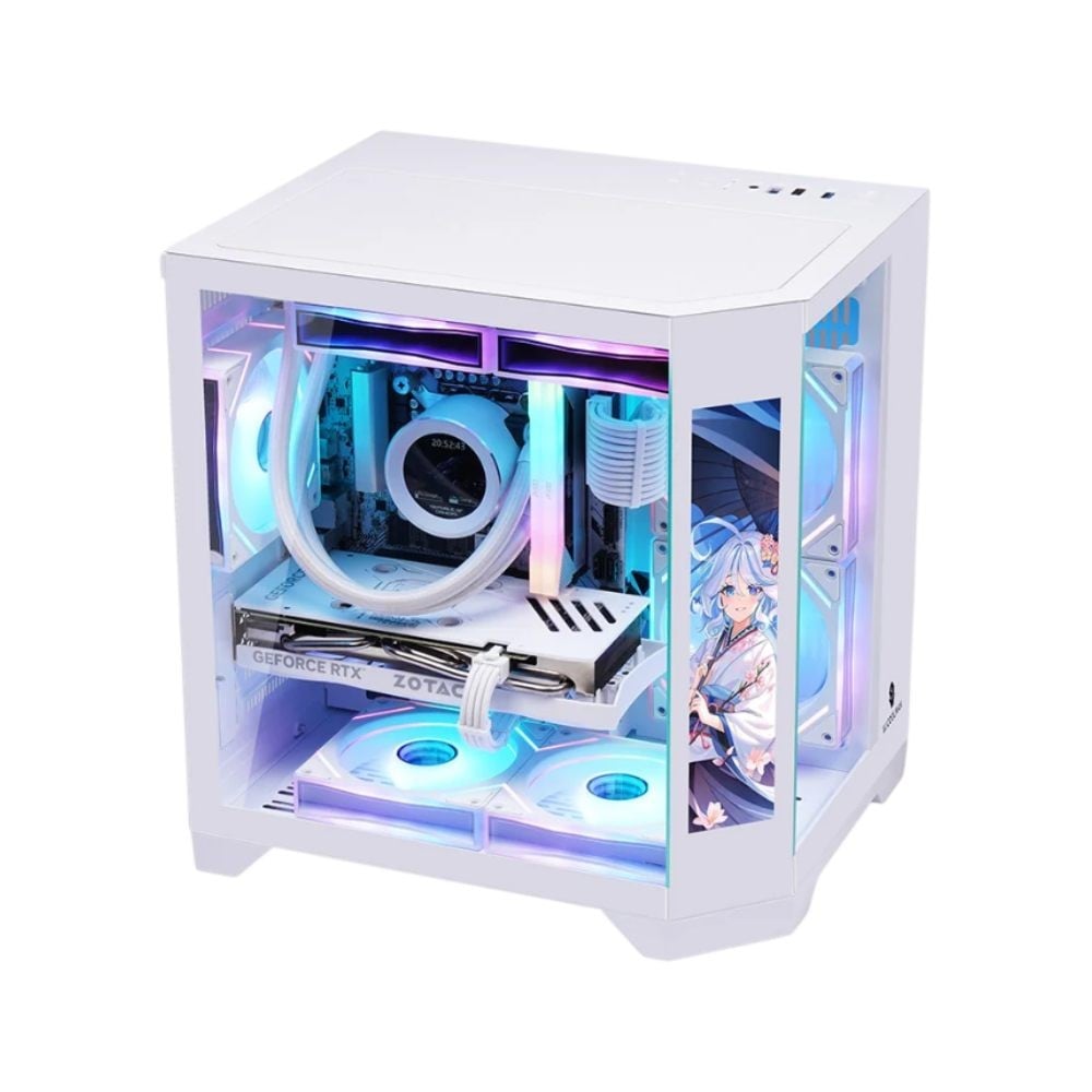 CASE (เคส) WJCOOLMAN DREAMER LCD Mini M-ATX/ITX PANORAMA (WHITE) SN241025B721Y