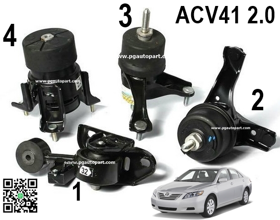 เซตสุดคุ้ม!!! ยางแท่นเครื่อง-แท่นเกียร์ โตโยต้าคัมรี่ TOYOTA CAMRY ACV41 ปี 2006-2012 เครื่อง 2.0 L แท้ศูนย์ (1ชุด = 4 ตัว) อะไหล่คัมรี่ราคาถูก,อะไหล่CAMRY / ENGINE MOUNT