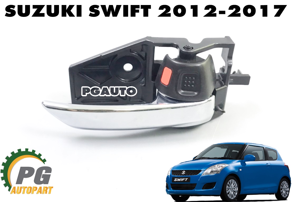 มือเปิดประตูหน้า-หลังใน RH (ดำ-ชุบ) SUZUKI SWIFT 1.2 L ปี 2012-2017 (1 ชิ้น) แท้ / รูปจริง