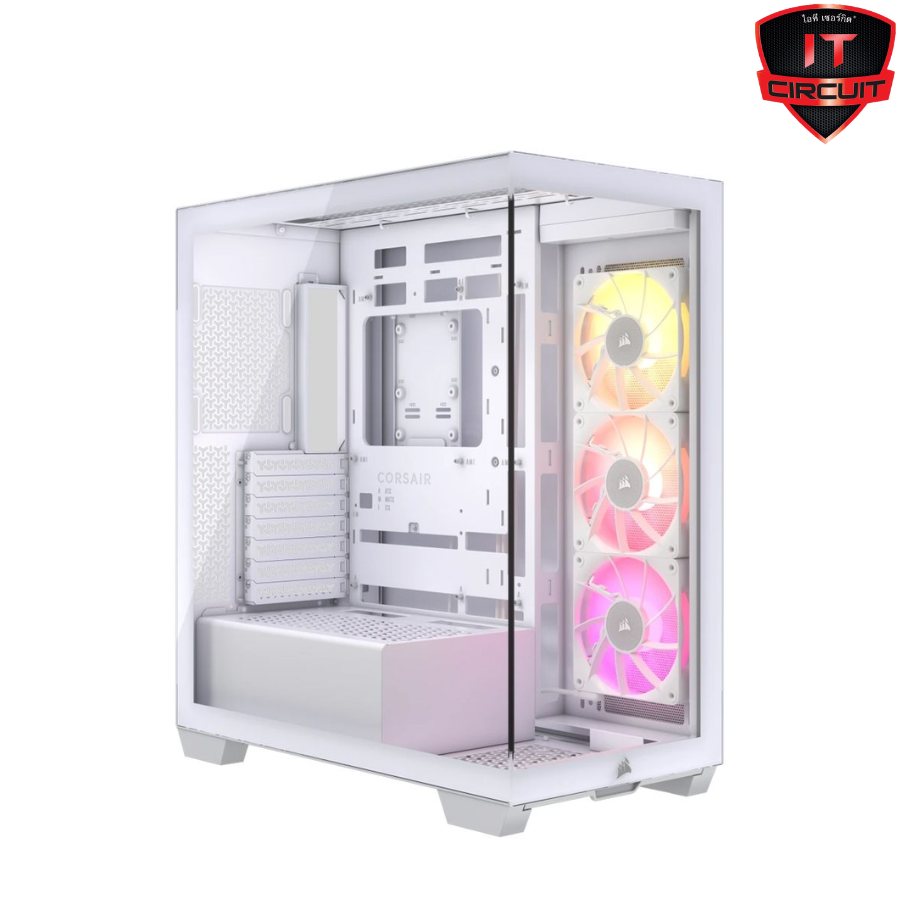 CASE (เคส) CORSAIR iCUE LINK 3500X RGB TEMPERED GLASS (WHITE)(ATX) SN141025A600Z