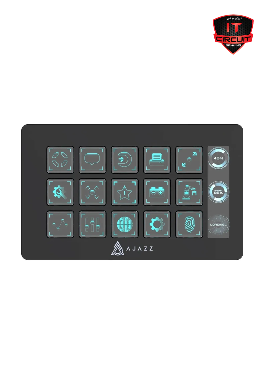 Keypad (คีย์แพด) AJAZZ STREAM DECK (AKP153) Black SN071025T350H