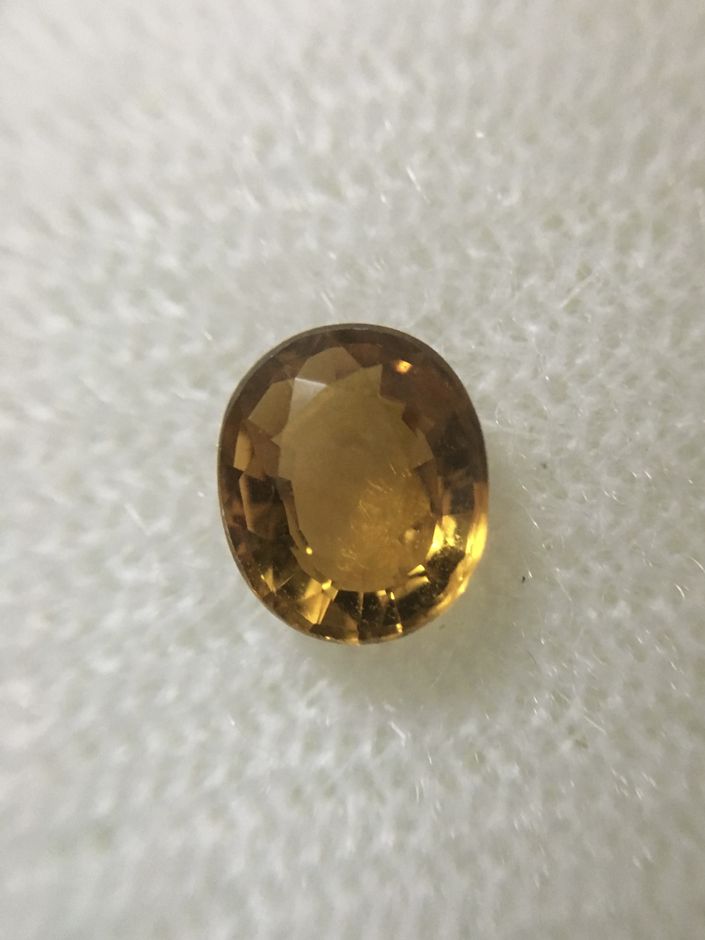 TOURMALINE ทัวร์มาลีน แท้ 0.64 กะรัต พลอยดิบเนื้อดี สีgolden ไฟดีมากค่ะ
