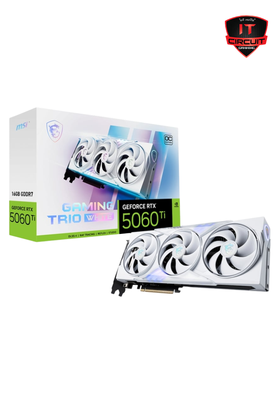 VGA (การ์ดจอ) MSI GEFORCE RTX 5060 TI GAMING TRIO WHITE OC - 16GB GDDR7 SN201025B620Y