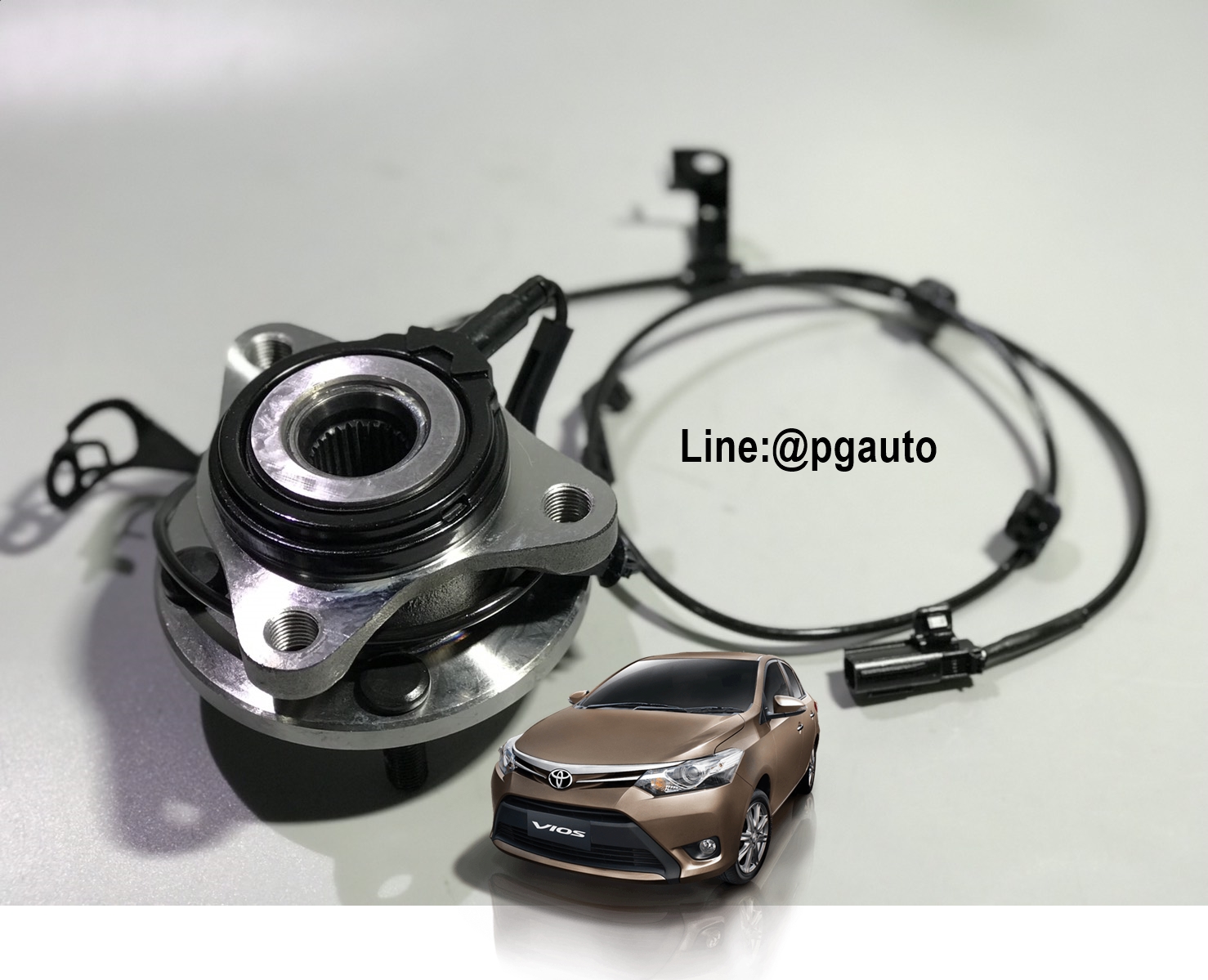 ดุมล้อหน้า-ด้านขวา (ลูกปืนล้อหน้า RH) โตโยต้าวีออส TOYOTA VIOS ปี 2013-ขึ้นไป มี ABS, NCP150 (1ชิ้น) ยี่ห้อ GSP (รับประกัน 1ปี)