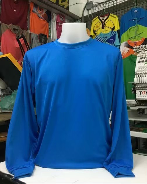 เสื้อคนงานเเขนยาวสีฟ้า