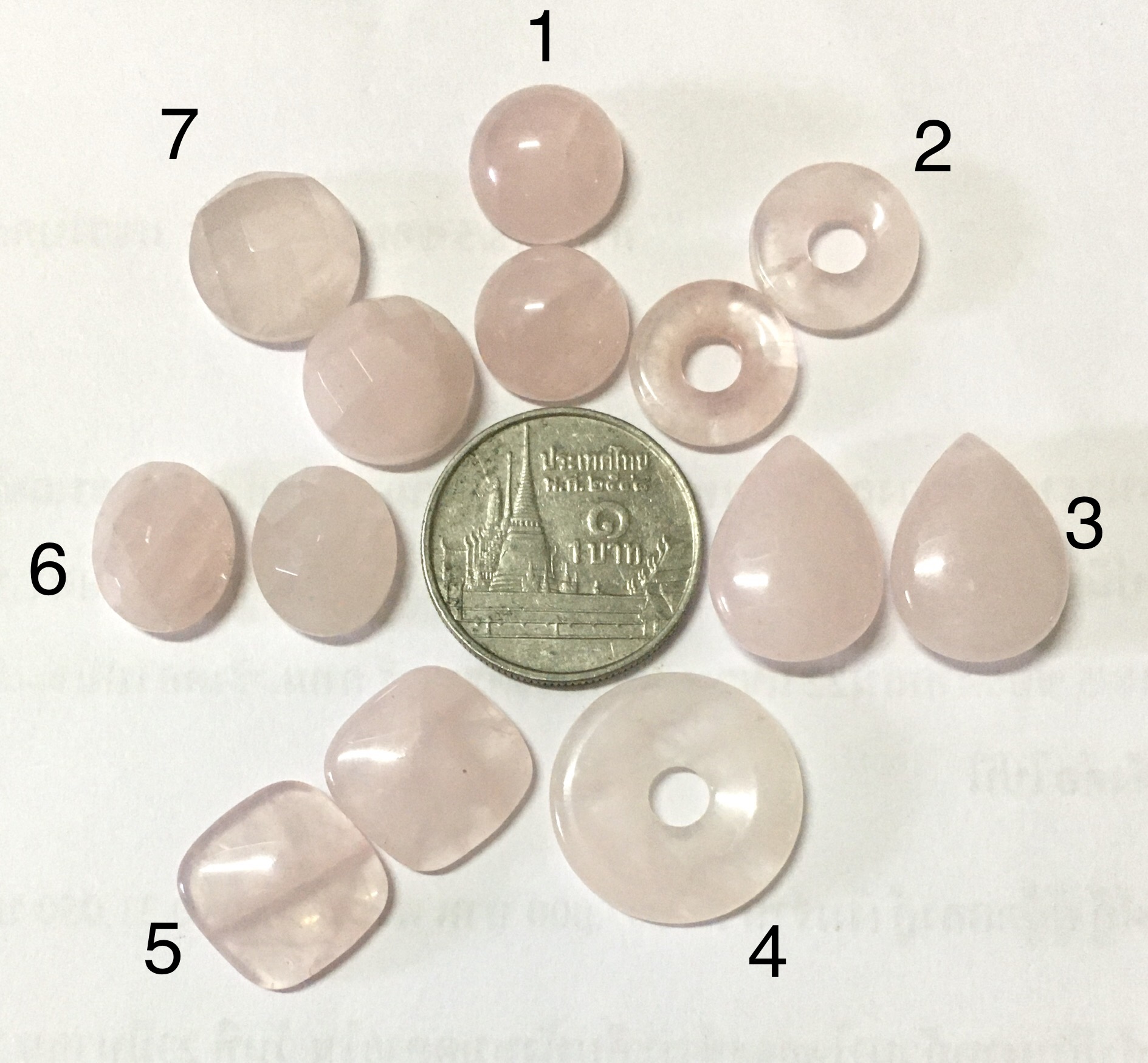 (หวานๆ วาเลนไทน์ เริ่มต้น 129 ) LEMON QUARTZ เลมอนควอทซ์ แท้ 7 เม็ด 7 เชพ สวยน่ารักไฟดีทุกเม็ดจ้า