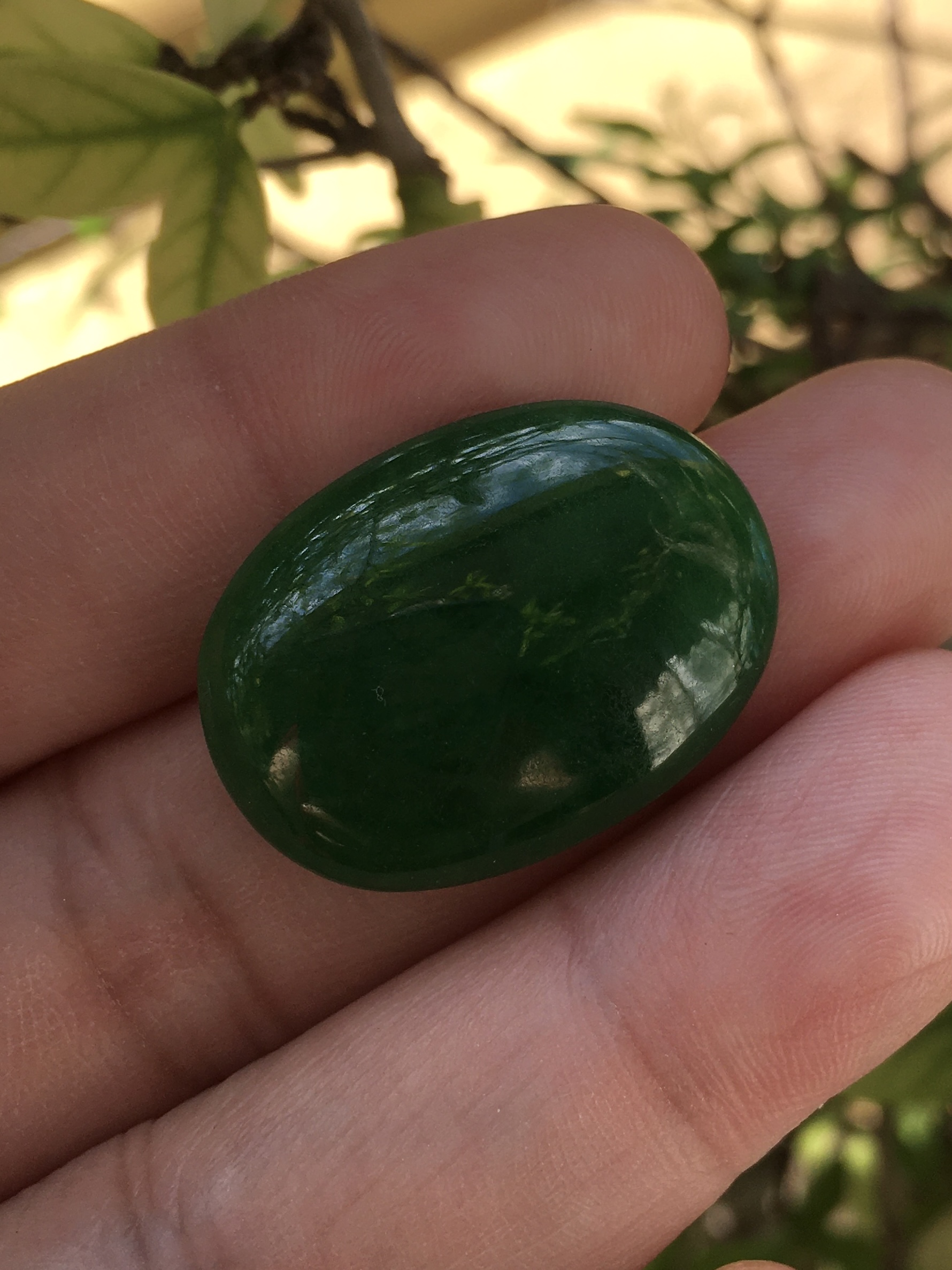 JADEITE หยกแท้ 19.58 cts. เม็ดใหญ่ไซส์บิ๊ก เนื้อดีสีสวยม๊ากค่ะ