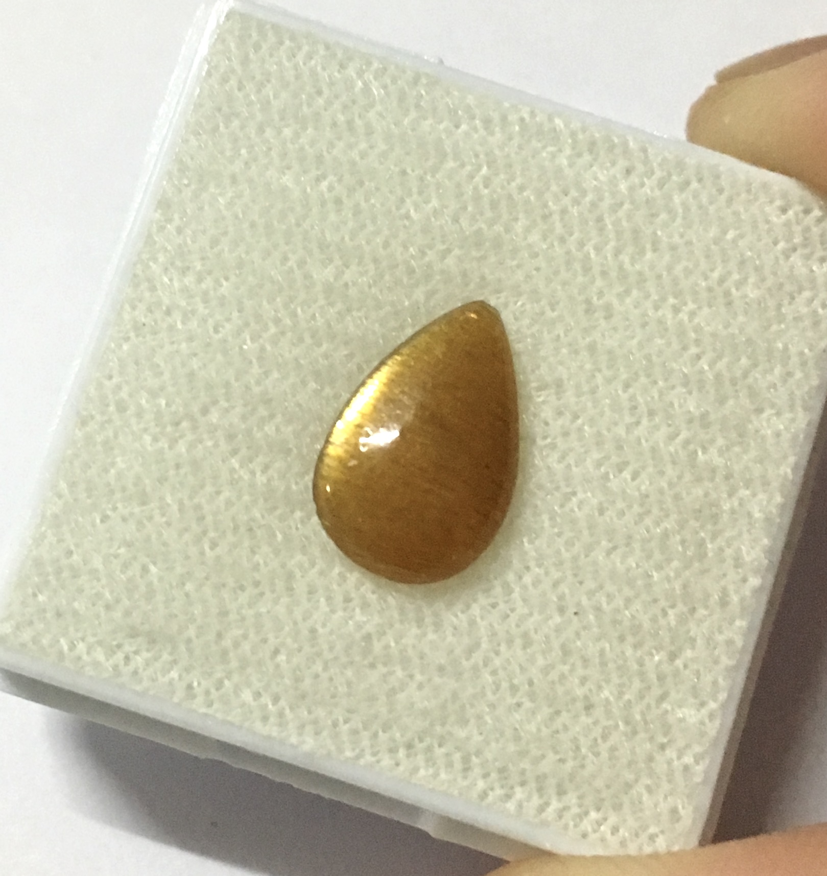 SUN STONE ซันสโตนแท้ 1.95 กะรัต หิน ธรรมชาติ เหลือบทองสว่าง สวยมาก น่าสะสม