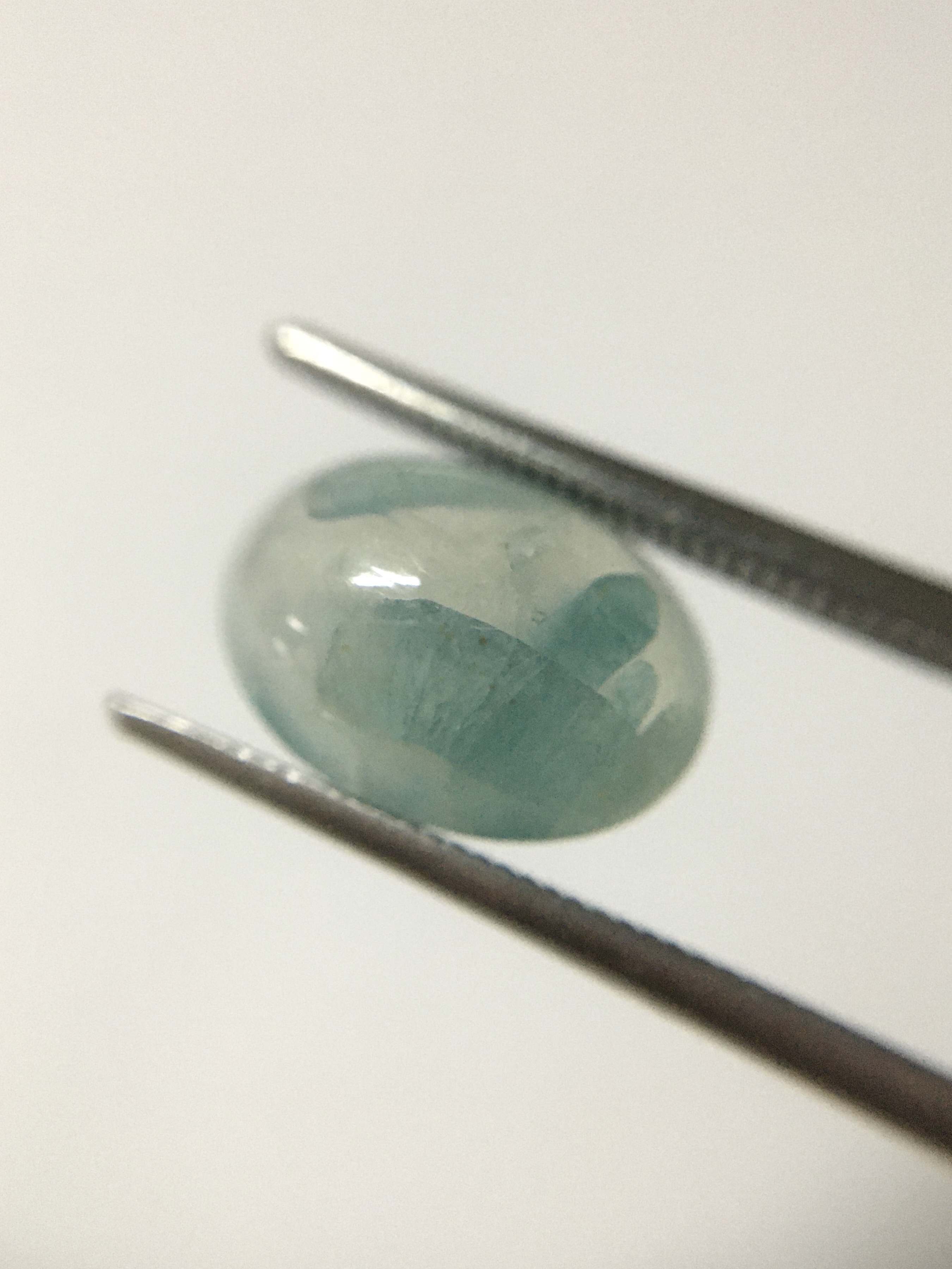 GRANDIDIERITE พลอยแท้ 2.68 กะรัต ทรงไข่ พลอยหายาก สีเขียวอมน้ำเงิน สวยแปลก น่าสะสม