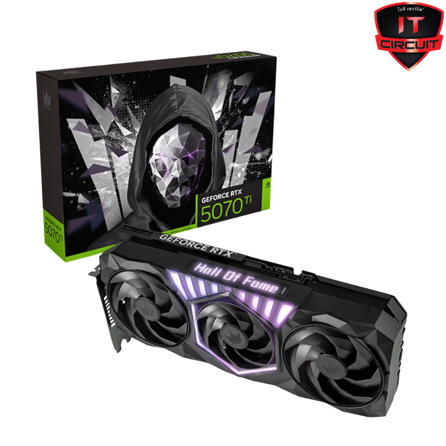 VGA (การ์ดจอ) GALAX GEFORCE RTX 5070 TI HOF GAMING BLACK EDITION - 16GB GDDR7 SN041025T1100H