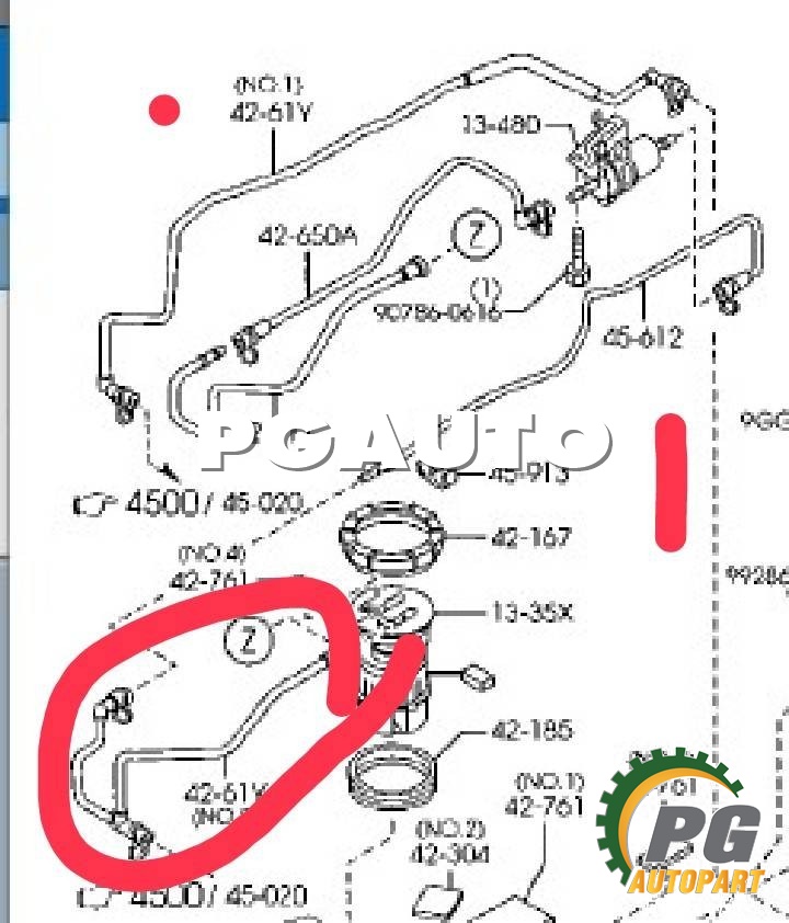 ท่อน้ำมันเชื้อเพลิง-ปลายกิ๊บล็อค MAZDA3 1.6-2.0 BK 3 ทาง (1ชิ้น) /แท้ (รูปจริง)