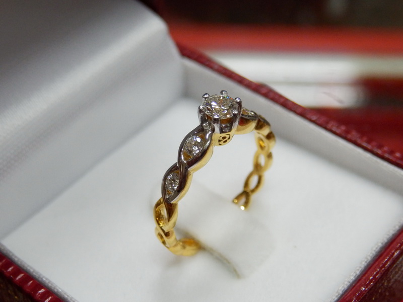 m149 แหวนเพชรแท้ 0.39 กะรัต งานดี ราคาเบาๆ