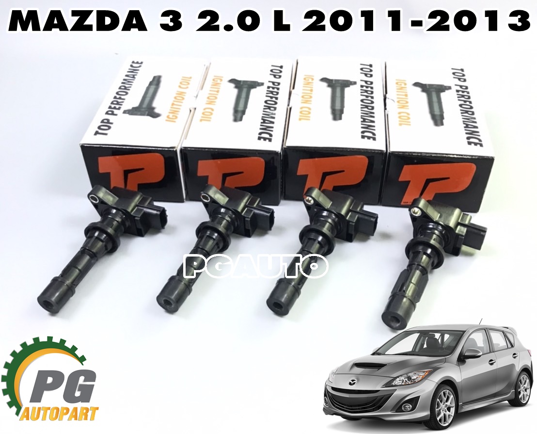 ชุดคอยล์จุดระเบิด MAZDA3 BL ปี 2011-2013 เครื่อง 2.0 L (1 ชุด = 4 ชิ้น) TOP / รูปจริง