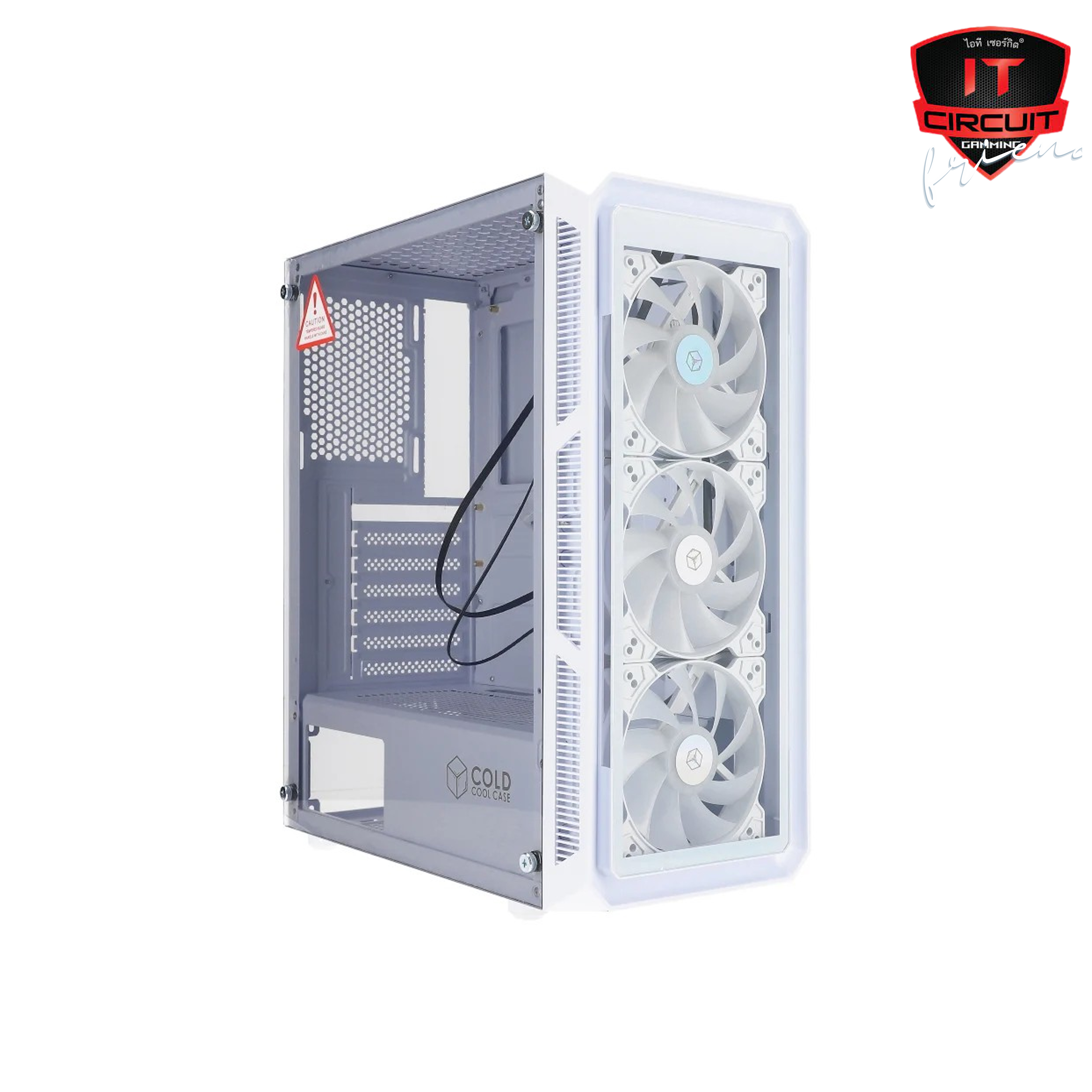 ATX CASE (เคส) (NP) COLD COOL CASE CE4 WHITE FAN*3 (1Y)