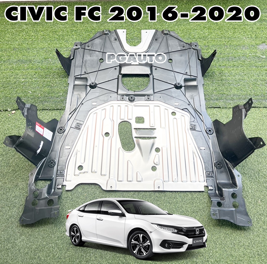 แผ่นปิดใต้เครื่อง HONDA CIVIC FC 1.8 ปี 2016-2020 (1 ชิ้น) แท้ / รูปจริง
