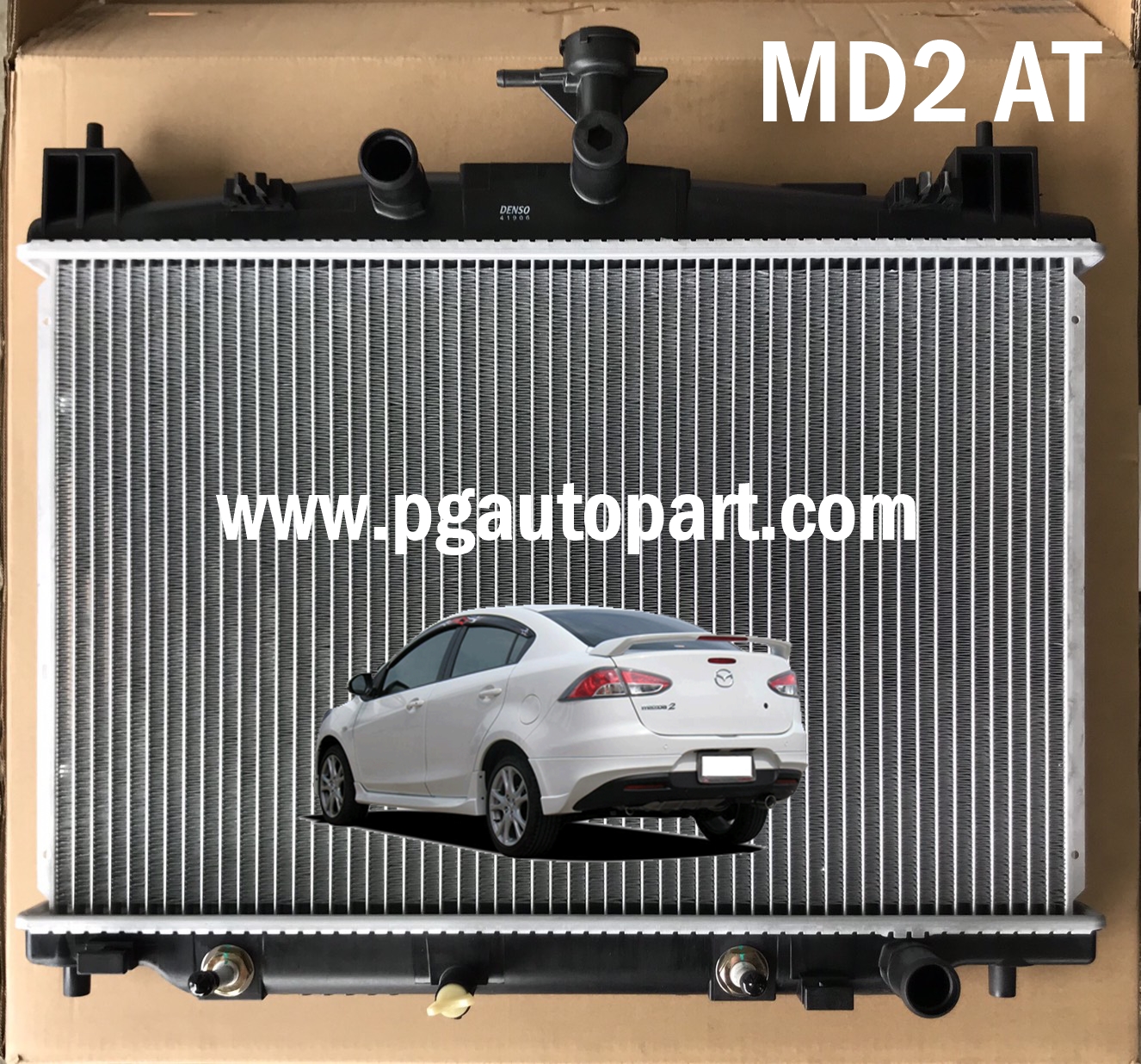 หม้อน้ำ มาสด้า 2 MAZDA 2 2009-2012 เครื่อง 1.5 L AT (1ชิ้น) / COOL GEAR RADIATOR